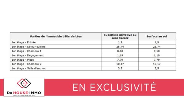 Appartement à vendre 4 pièces de 60 m²