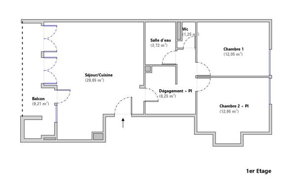 Appartement
         3 pièces
        - 70 m² Exclusivité 259 000 € *