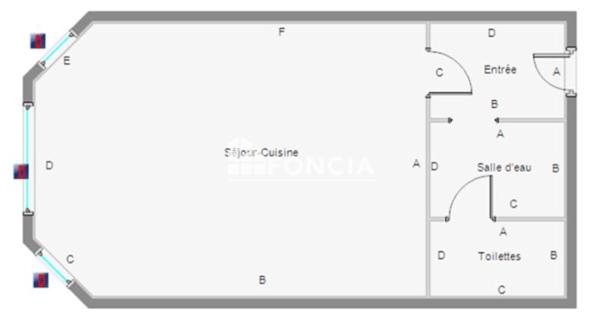 Location Studio meublé 22.23 m² - Montluçon 03100