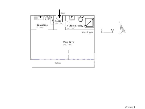 Location Studio 25.11 m² - 1 ROUTE DE LONGWY Thionville 57100