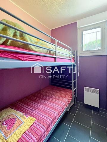 T2 cabine avec grande terrasse et stationnement – Au calme