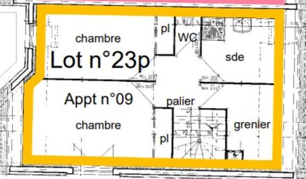 Angers – T5 en duplex avec terrasse et parking