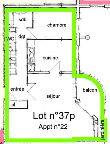 Angers – T4 en duplex avec parking