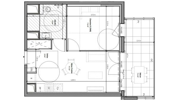 Appartement à vendre 2 pièces 38 m² Chamalières