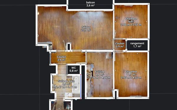 Appartement à louer    3 pièces • 71 m2 Joeuf