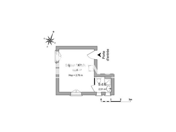 Location Studio 18.36 m² - 14 RUE HENRI LAVEDAN Orleans 45000