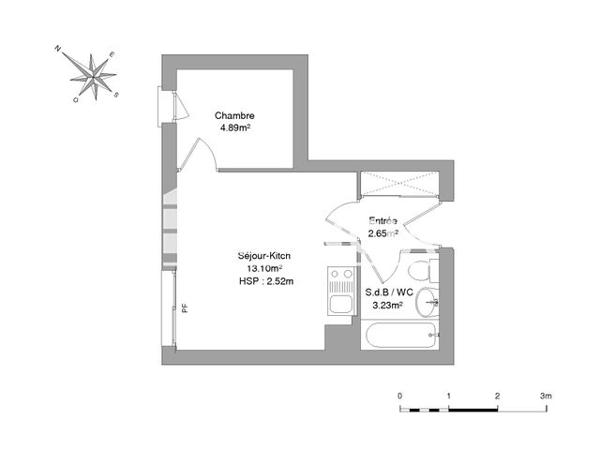 Location Studio 23.87 m² - 2 PLACE ALFONSE JOURDAIN Toulouse 31000