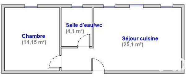 Appartement à vendre 2 pièces 43 m² Levallois-Perret