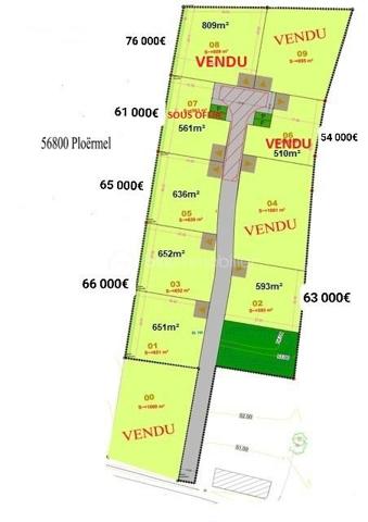 Terrain de 652 m²