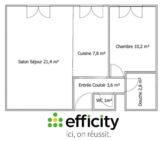 Appartement
         2 pièces
        - 47 m² 111 000 €*