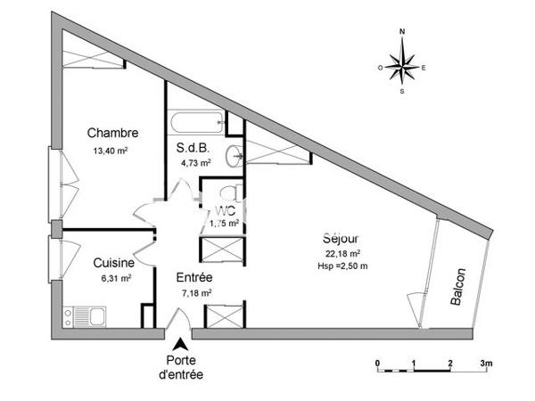 Location Appartement 2 pièces 55.55 m² - 12 EUGENE JAMOT Limoges 87000