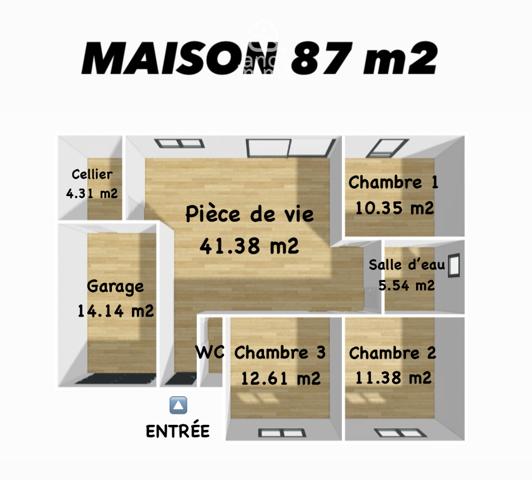 Maison 4 pièce(s) 3 chambre(s) 87 m²