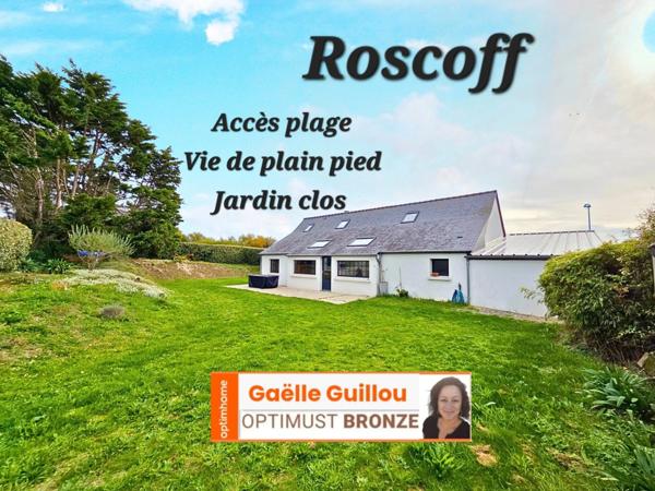 ROSCOFF : Perharidy maison 5 pièces - Vie de plain pied et accès plage - Jardin clos