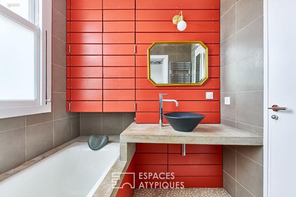 Étage élevé traversant avec terrasse – Quartier Montorgueil