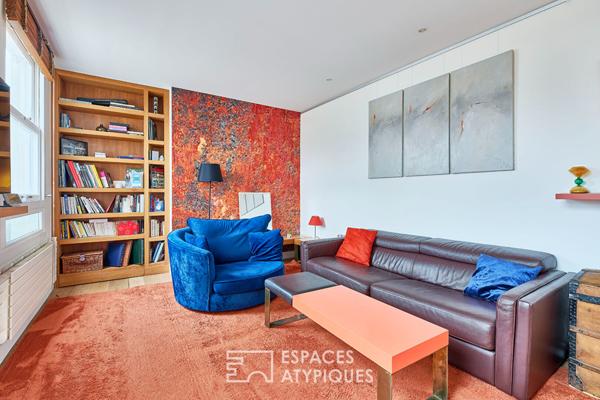 Étage élevé traversant avec terrasse – Quartier Montorgueil