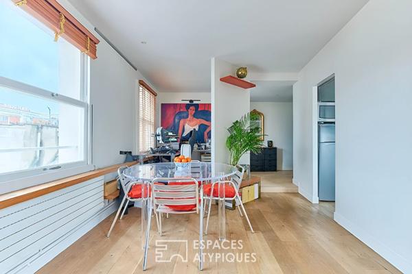 Étage élevé traversant avec terrasse – Quartier Montorgueil