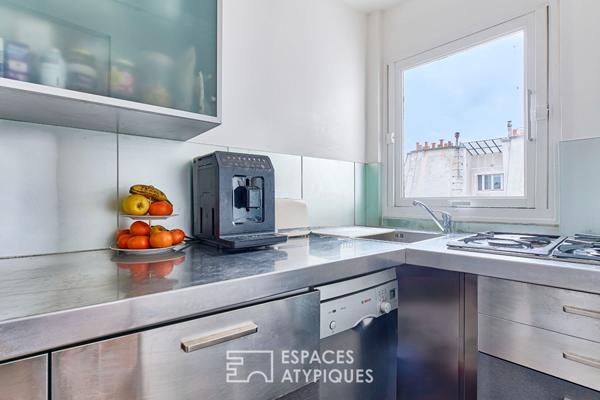 Étage élevé traversant avec terrasse – Quartier Montorgueil