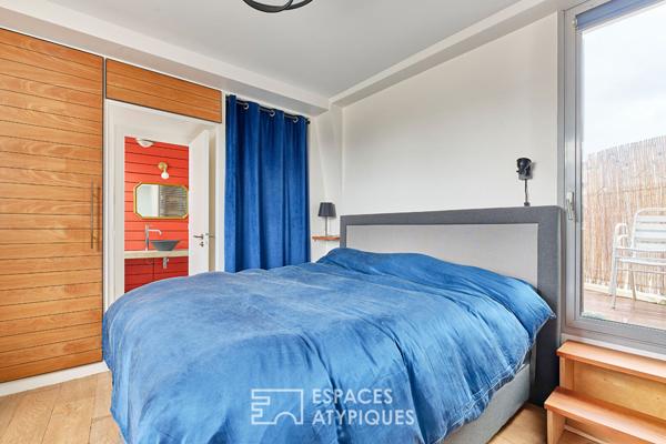 Étage élevé traversant avec terrasse – Quartier Montorgueil