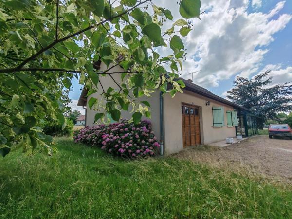 Maison plain-pied, 3 chambres et joli terrain.