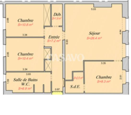 Vente Appartement 4 pièces de 75m² - 75011 Paris