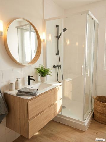 Appartement rez-de-chaussée 2 chambres avec garage, rive droite St Pavin