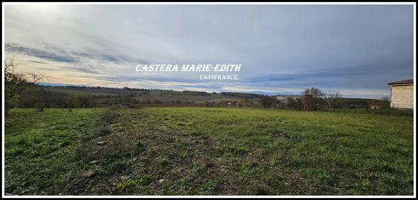 Dpt Gers (32), LUSSAN Terrain à bâtir de 1841 M² VUE PYRENEES