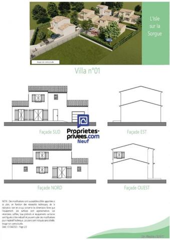 Villa Contemporaine L'Isle Sur La Sorgue 4 pièces 100 m² -  495 000 Euros -