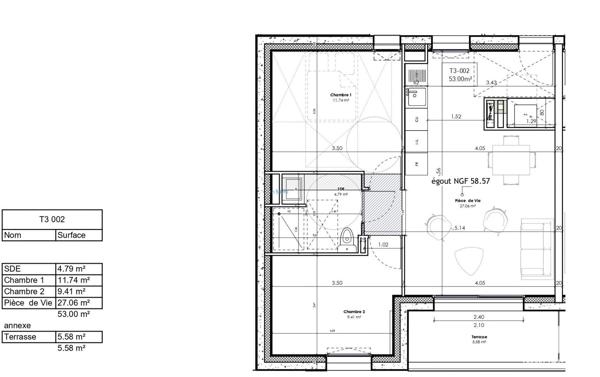 Appartement à vendre 3 pièces 53 m² Le Poiré-sur-Vie