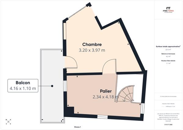 Appartement 2 pièces - 58 m² Exclusivité efficity