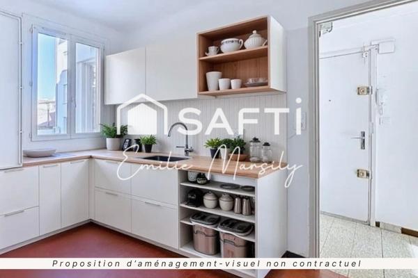 Centre ville - T3 lumineux 1er étage 58 m2