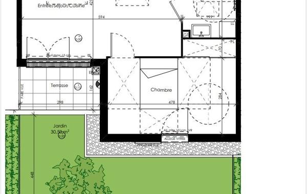 Vente Appartement P3 3P 73m2 - 24m2 Sud - Parking double neuf Maurepas   