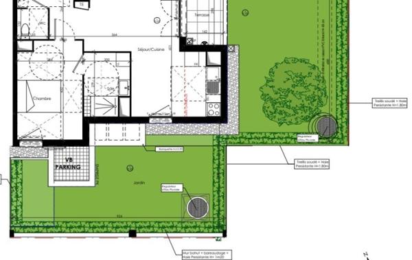 Vente Appartement P3 3P 73m2 - 24m2 Sud - Parking double neuf Maurepas   