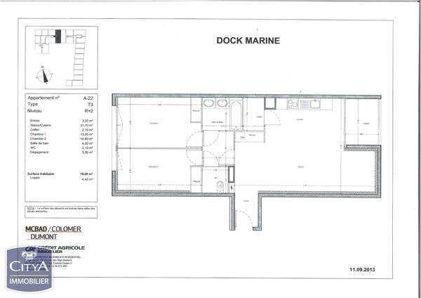 Appartement à vendre 3 pièces 70.4m² Bordeaux (33300)