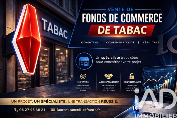Tabac, Presse, Loto​ à vendre 40 m² Jonquières