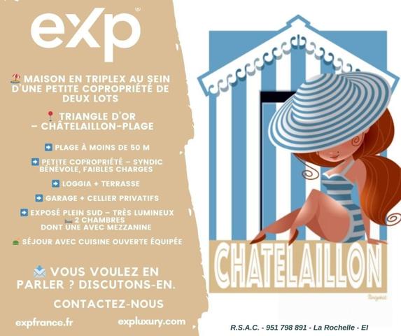 Maison en triplex au sein d’une petite copropriété de deux lots-Triangle d’Or de Châtelaillon-Plage