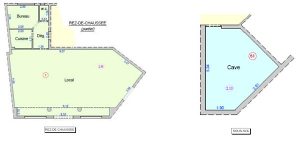Bureau 3 pièces - 93 m²