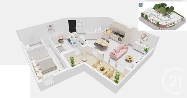 Appartement T3 à vendre  3 pièces - 84 m 2   CARBONNE  - 31