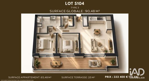 Appartement (neuf) à vendre 6 pièces 65 m² Saumur