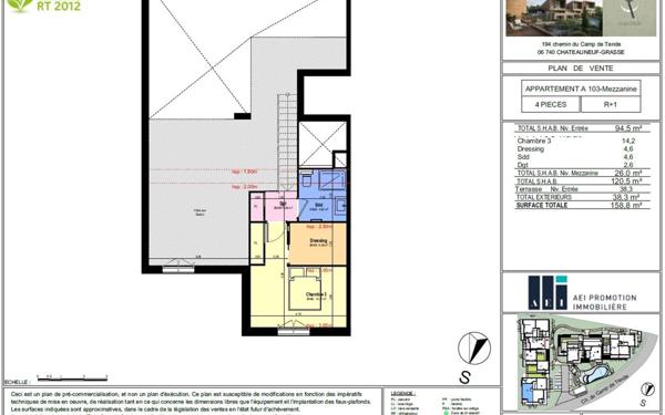 Appartement à vendre    4 pièces • 158,80 m2 Châteauneuf-Grasse
