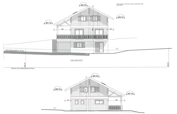 Terrain viabilisé Bonnevaux 1518 m2 avec permis de construire accepté (74360)