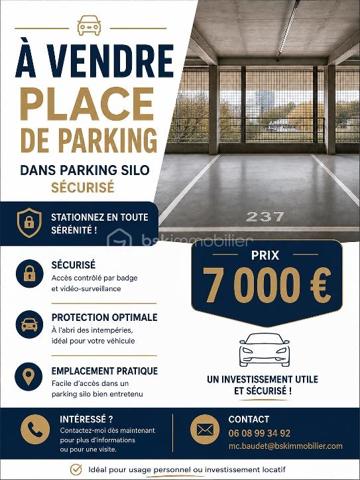 Au niveau 0 du silo A au 2bis de la Rue Paul HELBRONNER, place privative sécurisée, facile d'accès.
Une protection optimale de votre véhicule à l'abri des intempéries.
Idéal pour un usage personnel ou un investissement locatif.