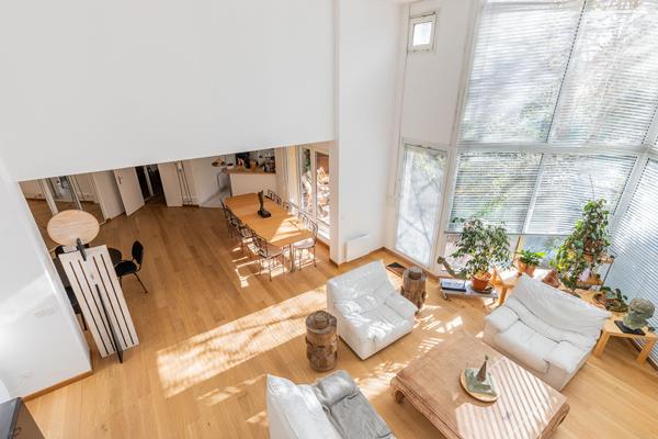Triplex d'architecte avec jardin ,DPE D, Emplacement privilégié à deux pas du centre-ville de Verrières-le-Buisson, DPE D,  Sous-sol - Double BOX + emplacement Moto.
