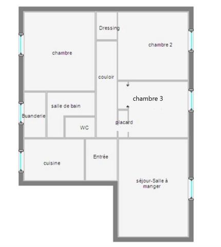4 PIECES 70 m2 DERNIER ETAGE AVEC PLACE DE PARKING