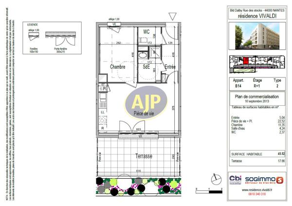 Location appartement Nantes : 588 € - AJP Immobilier Nantes Sud