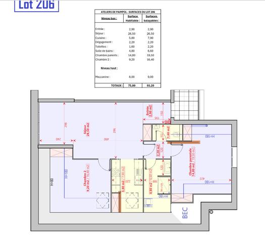 Paimpol- Hyper Centre ! Appartement 3 pièces 75 m² environ