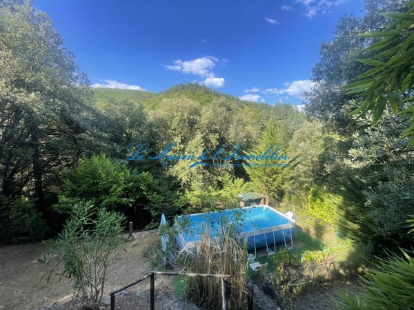 A 10 min de SAUMANE, maison F3 de 49 m² hab plus 28 m² mansardé, avec vue imprenable, sur 647 m² de terrain