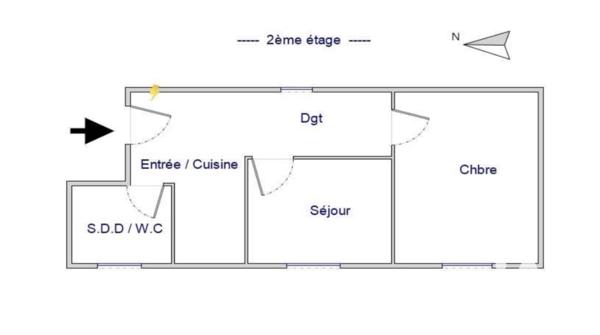 Appartement à vendre 2 pièces 24,75 m² Paris 20