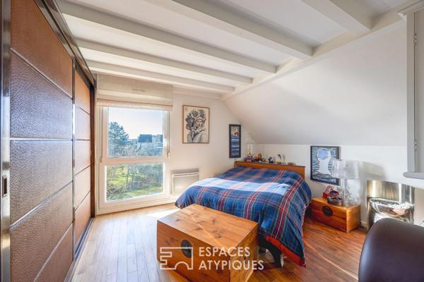 Duplex chaleureux et sa terrasse avec vue dégagée