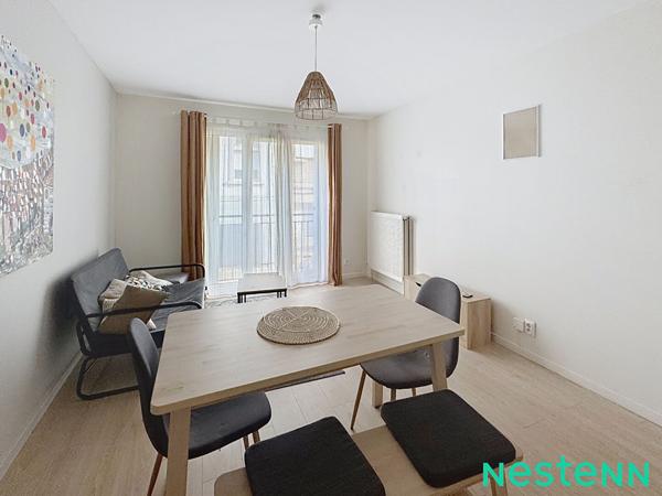 À LOUER MEUBLE, T2 52 m² avec balcon et garage, 2 pas du Cours Fauriel