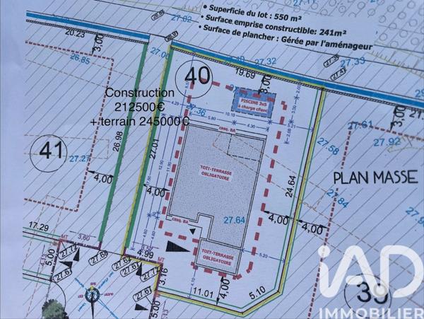 Terrain à vendre 550 m² Villeneuve-de-la-Raho